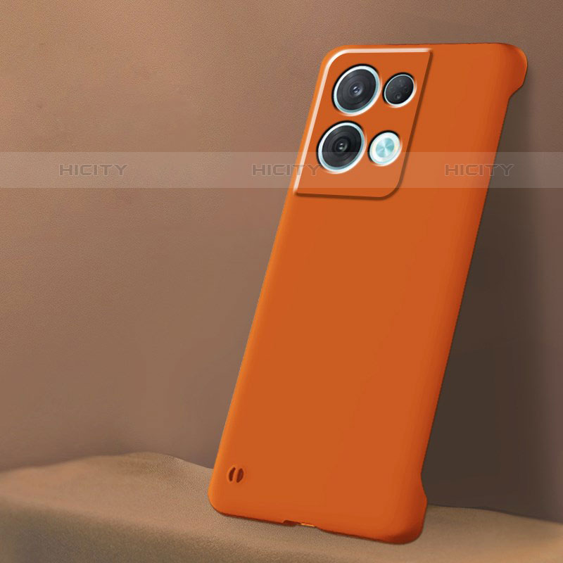 Oppo Reno9 5G用ハードケース プラスチック 質感もマット カバー YK6 Oppo オレンジ
