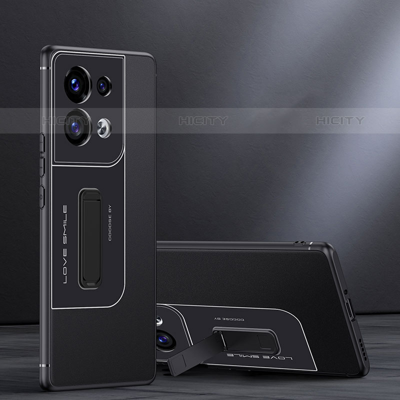 Oppo Reno9 5G用ハイブリットバンパーケース スタンド プラスチック 兼シリコーン カバー JB1 Oppo ブラック