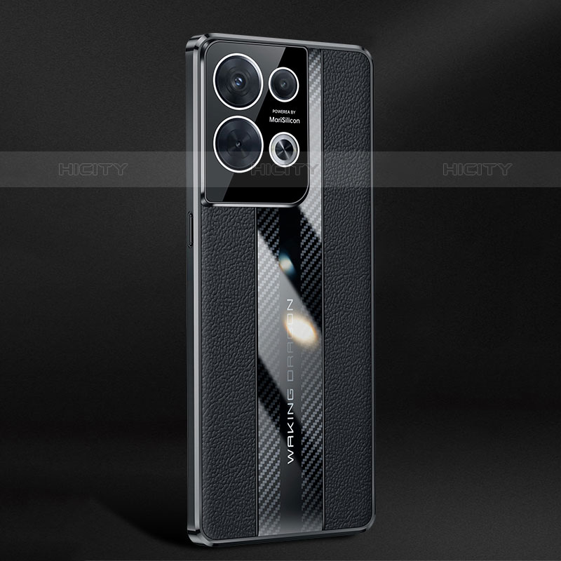 Oppo Reno9 Pro 5G用ケース 高級感 手触り良いレザー柄 JB3 Oppo ブラック