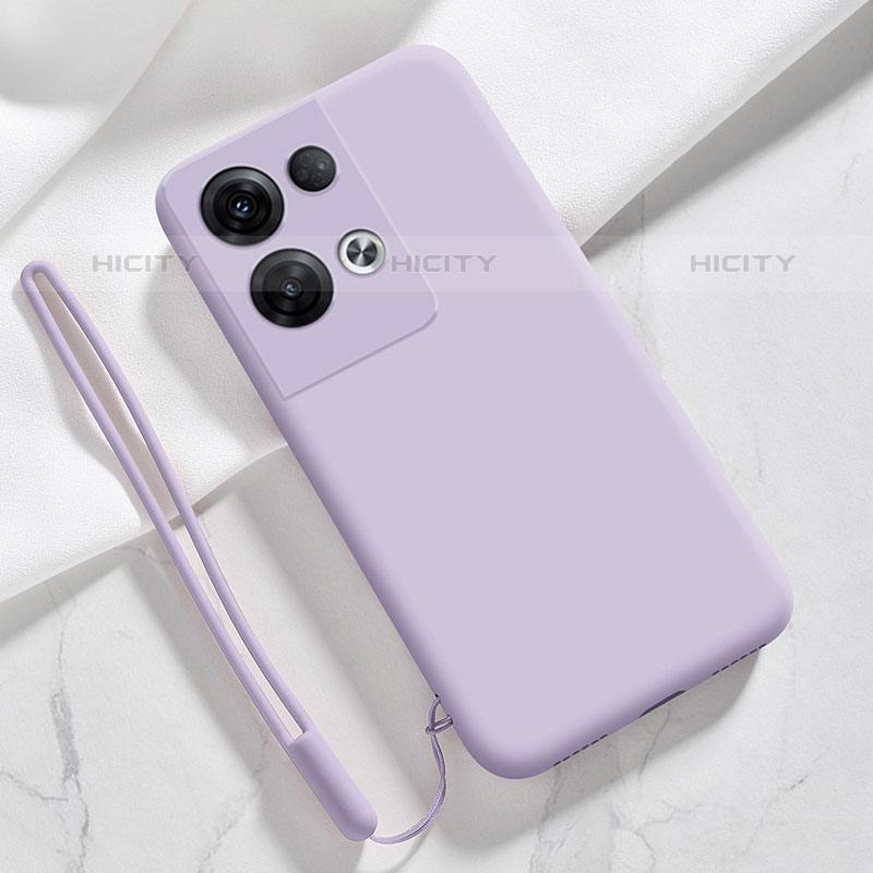 Oppo Reno9 Pro 5G用360度 フルカバー極薄ソフトケース シリコンケース 耐衝撃 全面保護 バンパー S02 Oppo ラベンダー