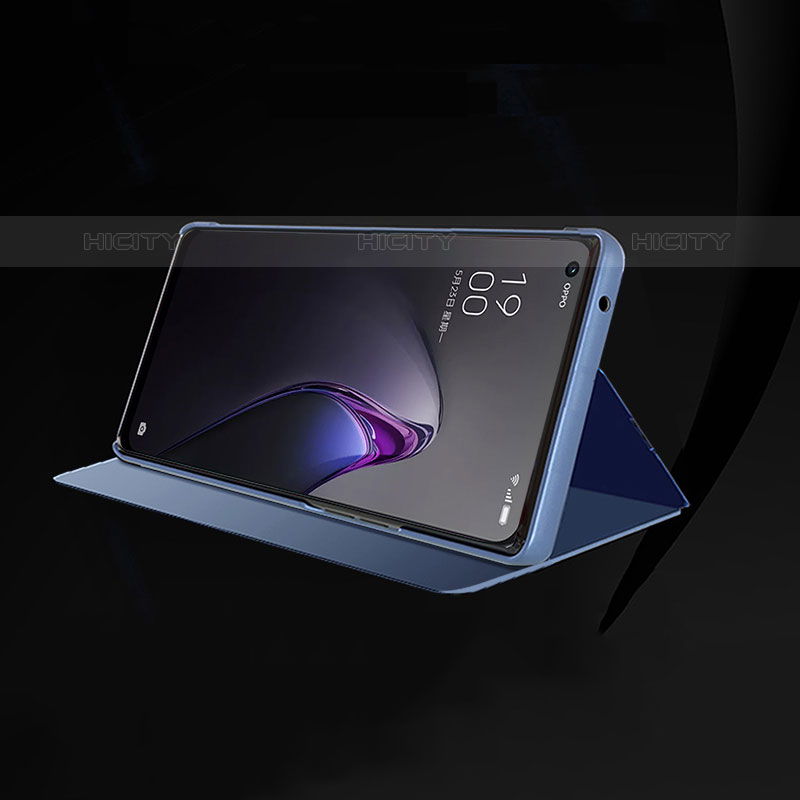 Oppo Reno9 Pro 5G用手帳型 レザーケース スタンド 鏡面 カバー Oppo 