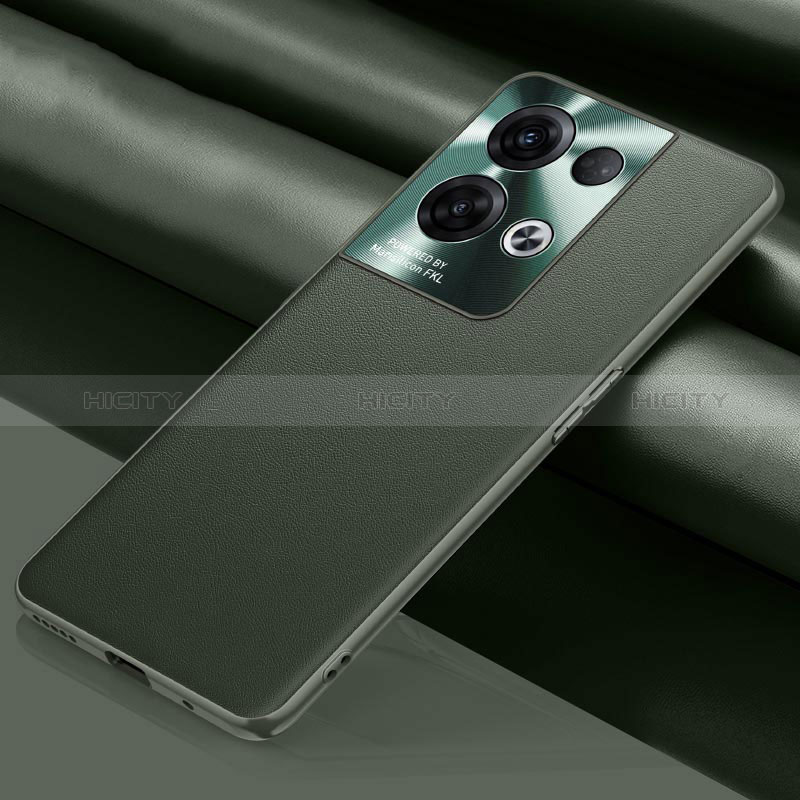 Oppo Reno9 Pro+ Plus 5G用ケース 高級感 手触り良いレザー柄 S01 Oppo グリーン