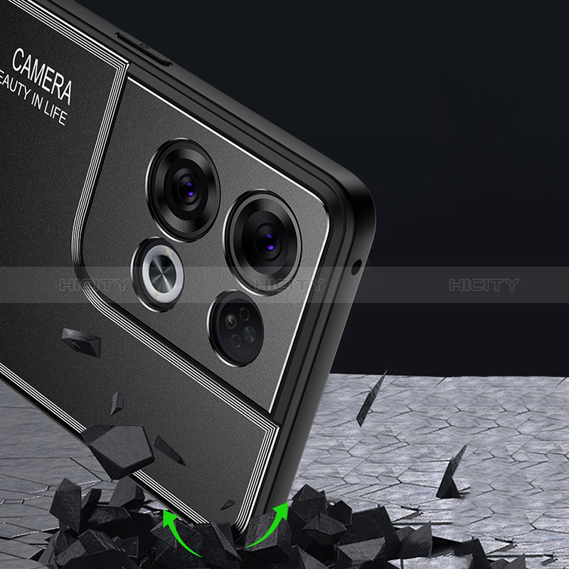 Oppo Reno9 Pro+ Plus 5G用ケース 高級感 手触り良い アルミメタル 製の金属製 兼シリコン カバー J02 Oppo 