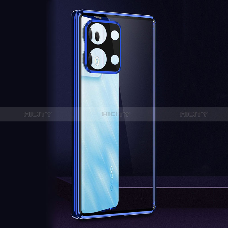 Oppo Reno9 Pro+ Plus 5G用ケース 高級感 手触り良い アルミメタル 製の金属製 360度 フルカバーバンパー 鏡面 カバー Oppo 