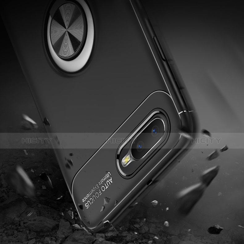 Oppo RX17 Neo用極薄ソフトケース シリコンケース 耐衝撃 全面保護 アンド指輪 マグネット式 バンパー Oppo 
