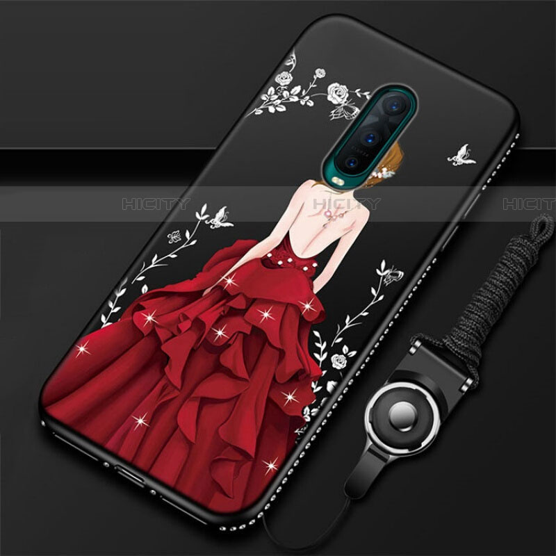 Oppo RX17 Pro用シリコンケース ソフトタッチラバー バタフライ ドレスガール ドレス少女 カバー Oppo 