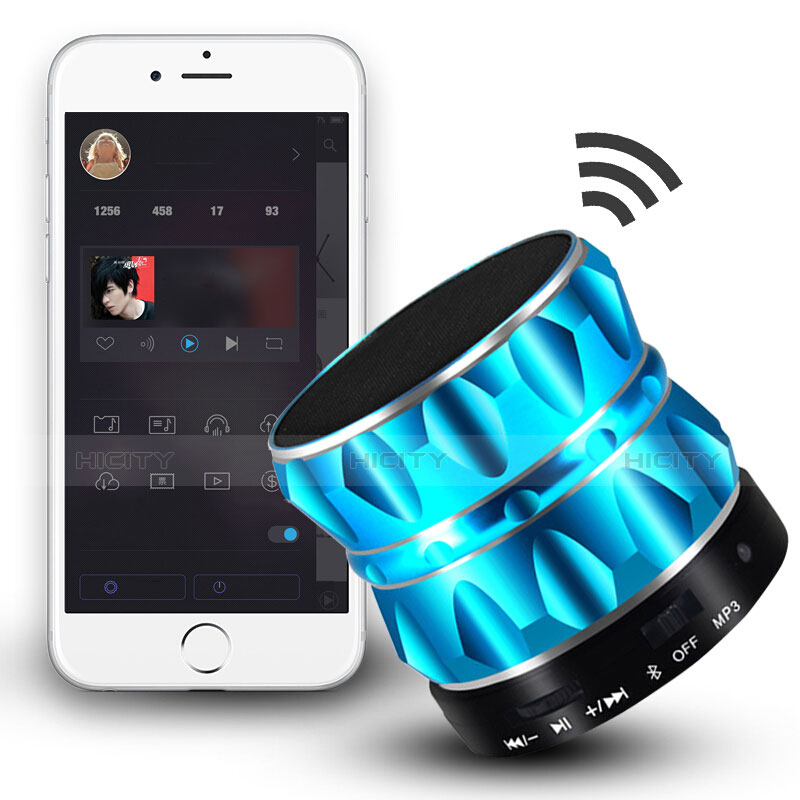 Bluetoothミニスピーカー ポータブルで高音質 ポータブルスピーカー S13 ブルー