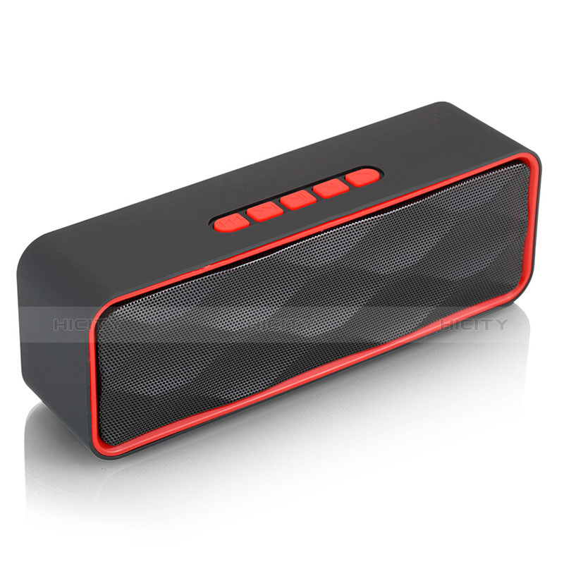 Bluetoothミニスピーカー ポータブルで高音質 ポータブルスピーカー S18 レッド
