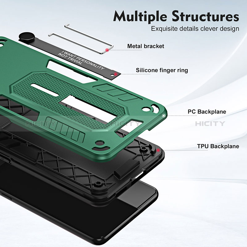 Realme 10 4G用ハイブリットバンパーケース スタンド プラスチック 兼シリコーン カバー H01P Realme 