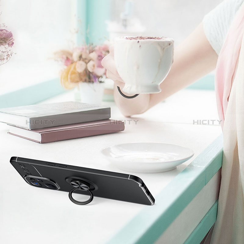 Realme 10 5G用極薄ソフトケース シリコンケース 耐衝撃 全面保護 アンド指輪 マグネット式 バンパー SD1 Realme 