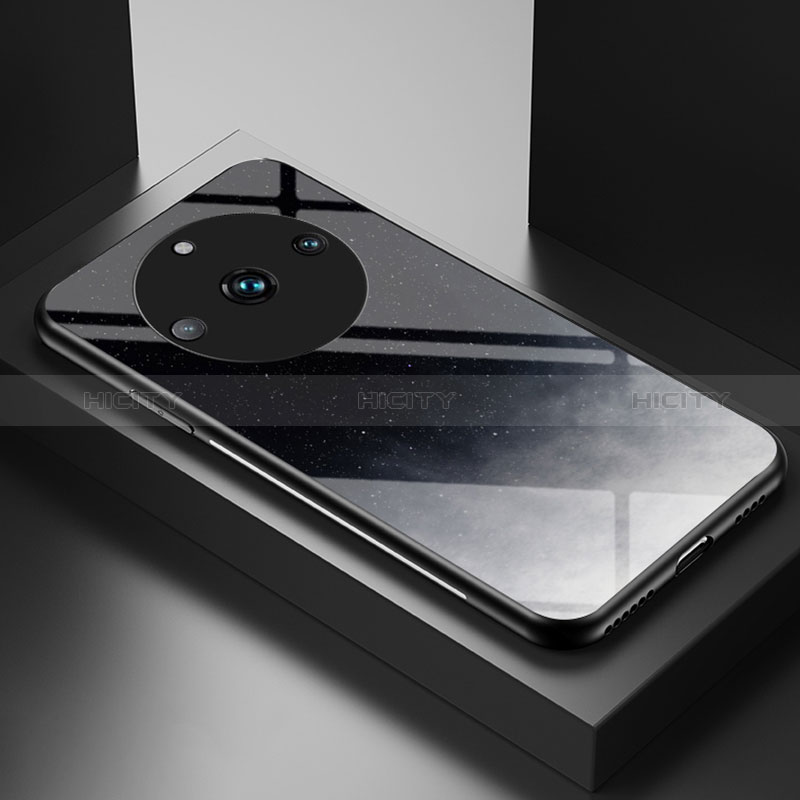 Realme 11 Pro 5G用ハイブリットバンパーケース プラスチック パターン 鏡面 カバー LS1 Realme グレー