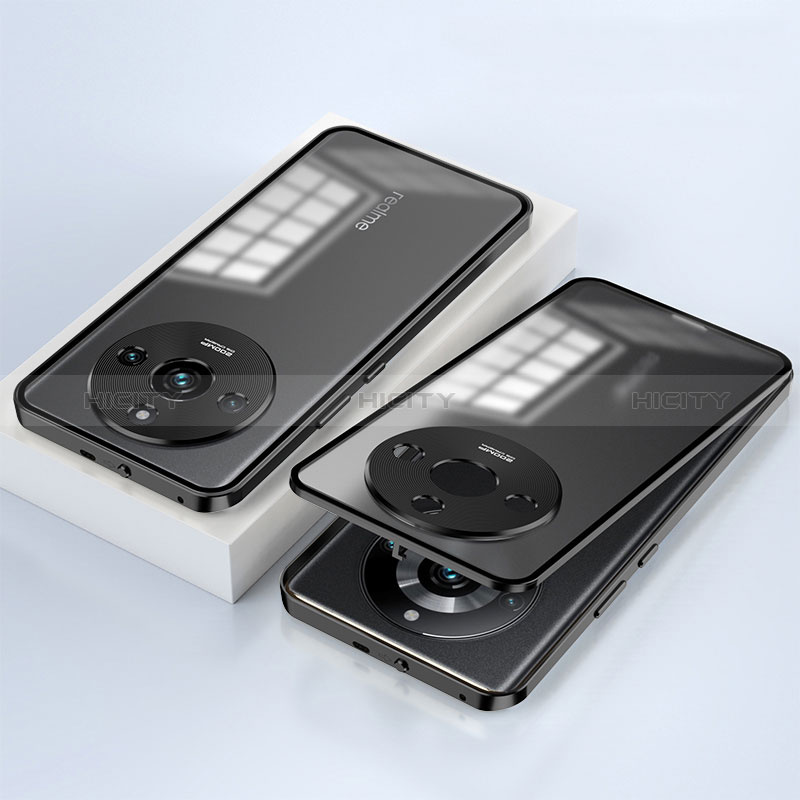 Realme 11 Pro 5G用ケース 高級感 手触り良い アルミメタル 製の金属製 360度 フルカバーバンパー 鏡面 カバー Realme 