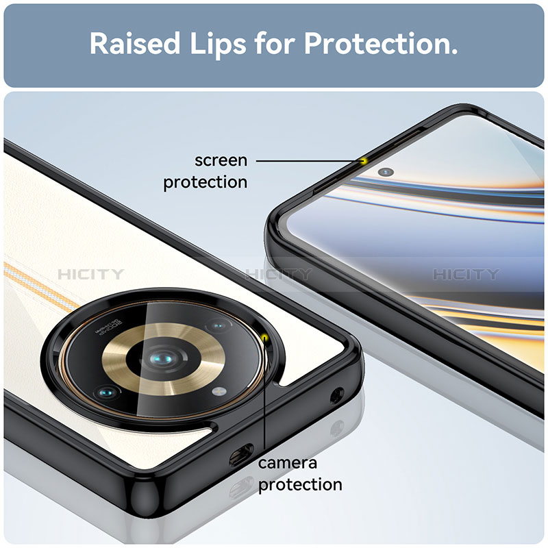 Realme 11 Pro 5G用ハイブリットバンパーケース 透明 プラスチック カバー J01S Realme 