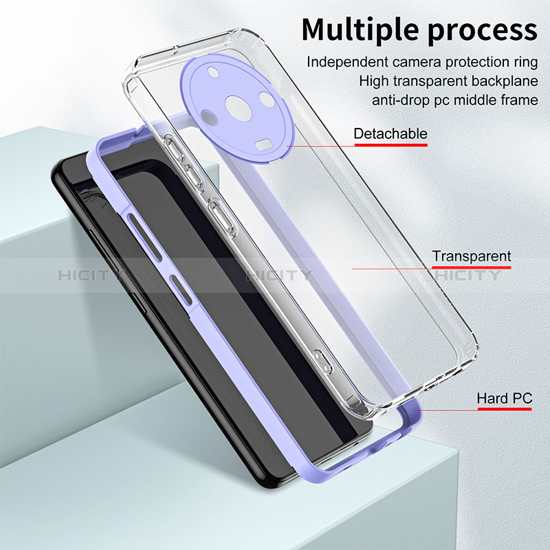 Realme 11 Pro 5G用ハイブリットバンパーケース クリア透明 プラスチック 鏡面 カバー H01P Realme 