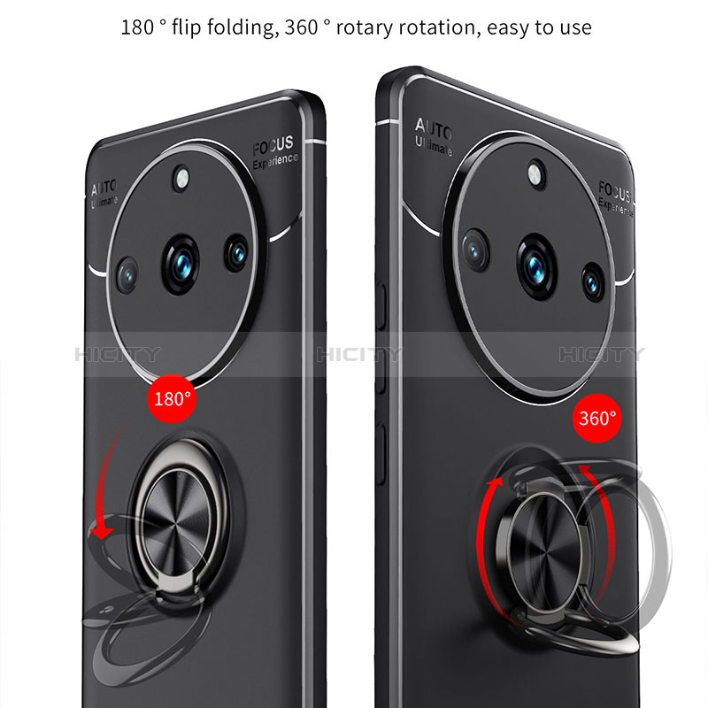 Realme 11 Pro+ Plus 5G用極薄ソフトケース シリコンケース 耐衝撃 全面保護 アンド指輪 マグネット式 バンパー SD2 Realme 