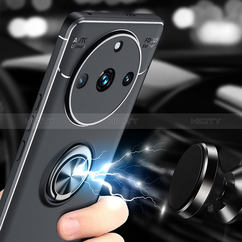 Realme 11 Pro+ Plus 5G用極薄ソフトケース シリコンケース 耐衝撃 全面保護 アンド指輪 マグネット式 バンパー SD1 Realme 