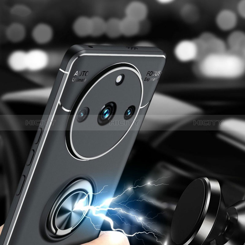 Realme 11 Pro+ Plus 5G用極薄ソフトケース シリコンケース 耐衝撃 全面保護 アンド指輪 マグネット式 バンパー SD3 Realme 