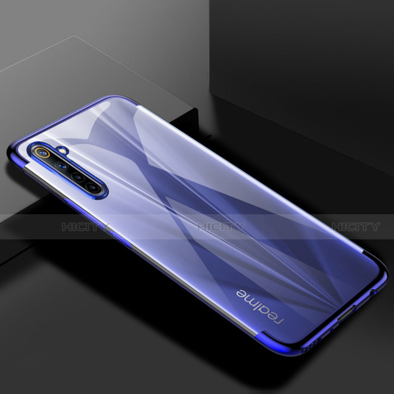 Realme 6用極薄ソフトケース シリコンケース 耐衝撃 全面保護 クリア透明 H01 Realme ネイビー