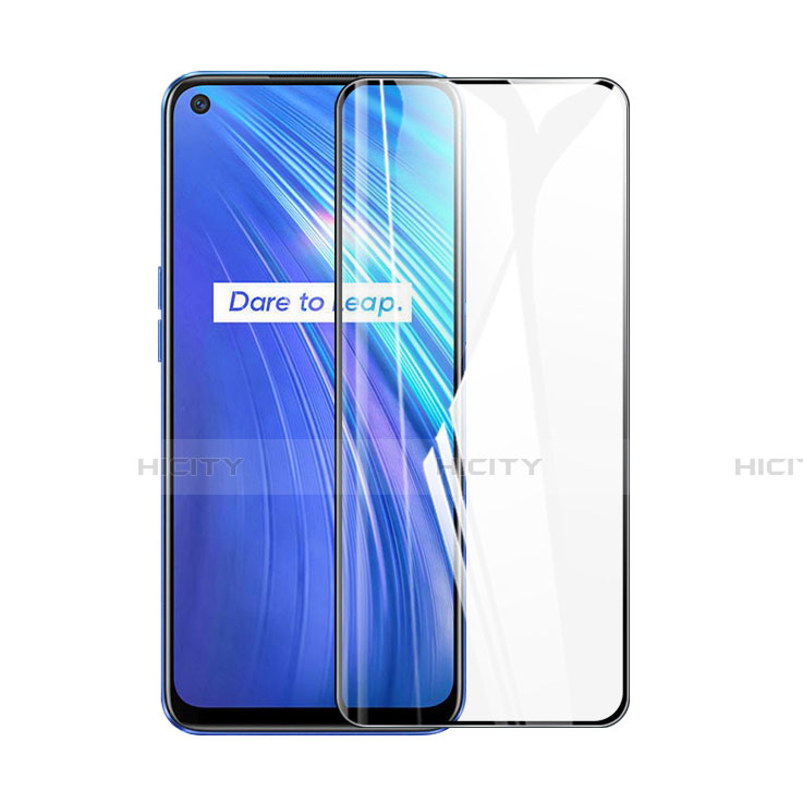 Realme 6用強化ガラス フル液晶保護フィルム Realme ブラック