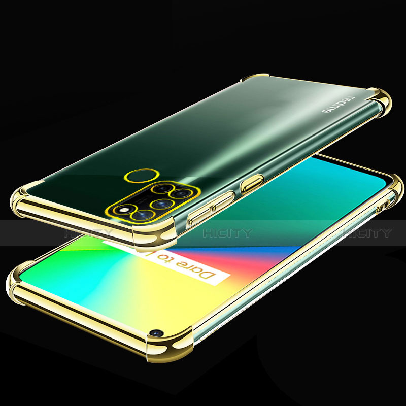Realme 7i用極薄ソフトケース シリコンケース 耐衝撃 全面保護 クリア透明 H01 Realme ゴールド