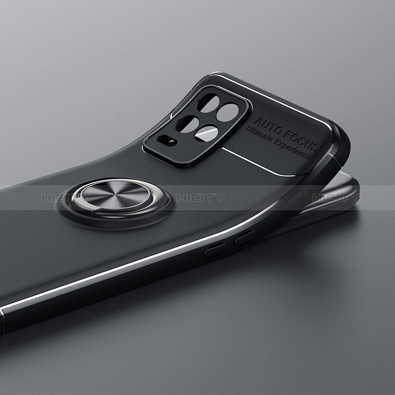 Realme 8s 5G用極薄ソフトケース シリコンケース 耐衝撃 全面保護 アンド指輪 マグネット式 バンパー SD3 Realme 