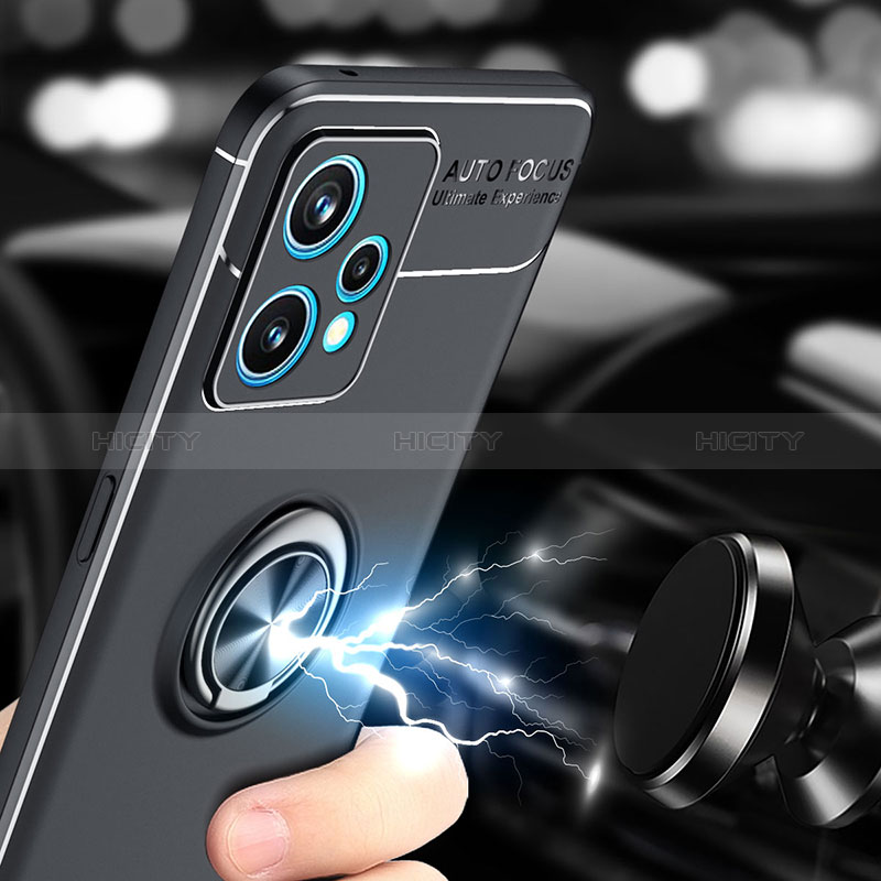 Realme 9 Pro 5G用極薄ソフトケース シリコンケース 耐衝撃 全面保護 アンド指輪 マグネット式 バンパー SD1 Realme 