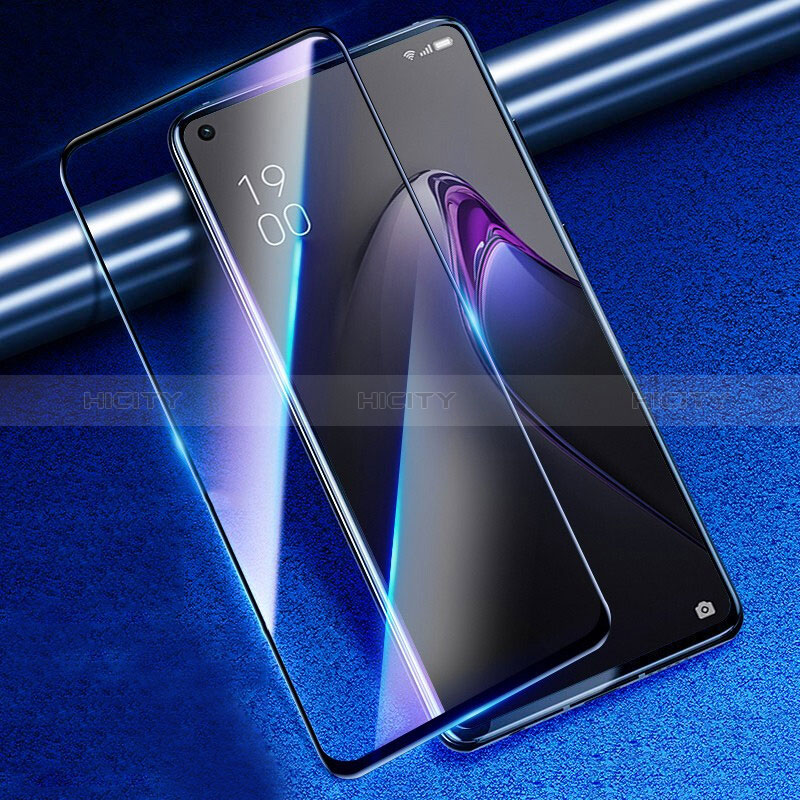 Realme 9 Pro 5G用強化ガラス フル液晶保護フィルム アンチグレア ブルーライト F02 Realme ブラック