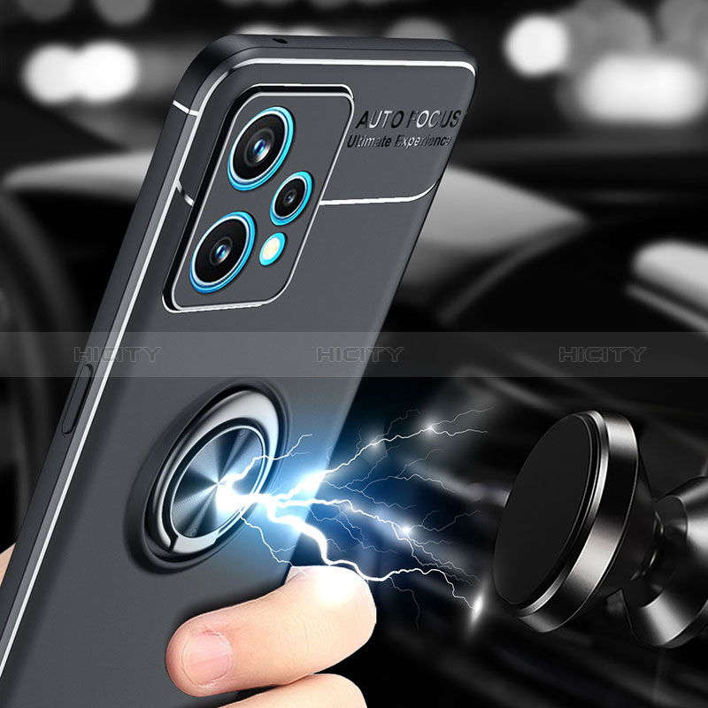 Realme 9 Pro+ Plus 5G用極薄ソフトケース シリコンケース 耐衝撃 全面保護 アンド指輪 マグネット式 バンパー SD1 Realme 