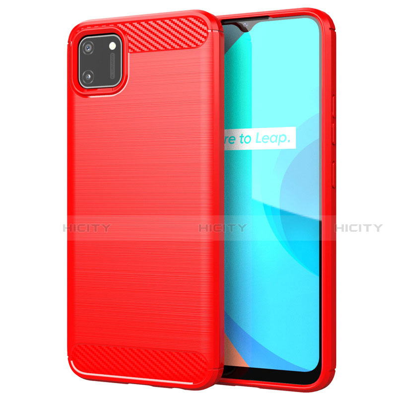 Realme C11用シリコンケース ソフトタッチラバー ライン カバー Realme 