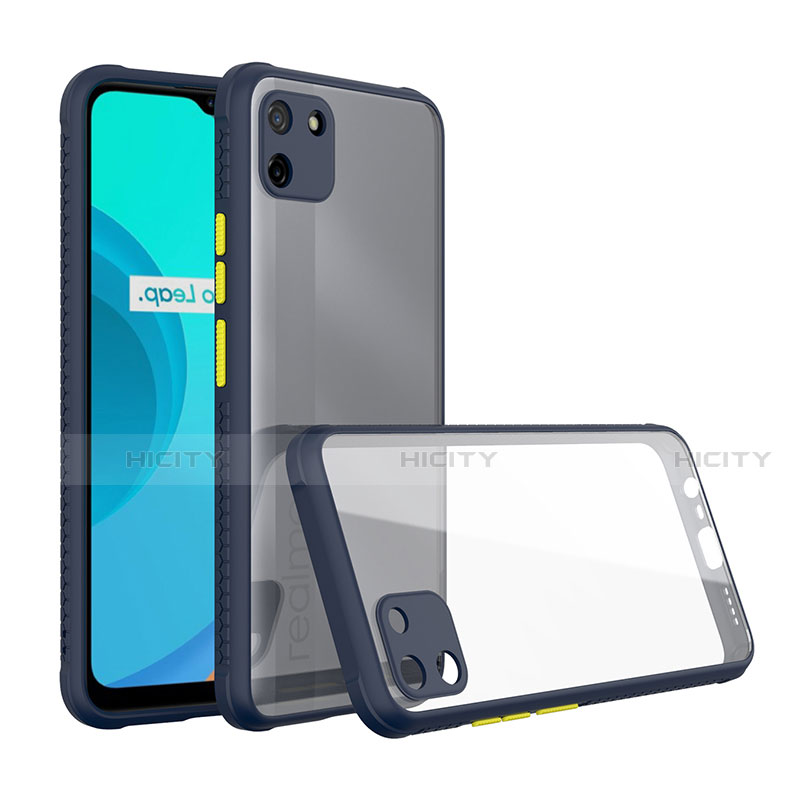 Realme C11用ハイブリットバンパーケース クリア透明 プラスチック 鏡面 カバー Realme 