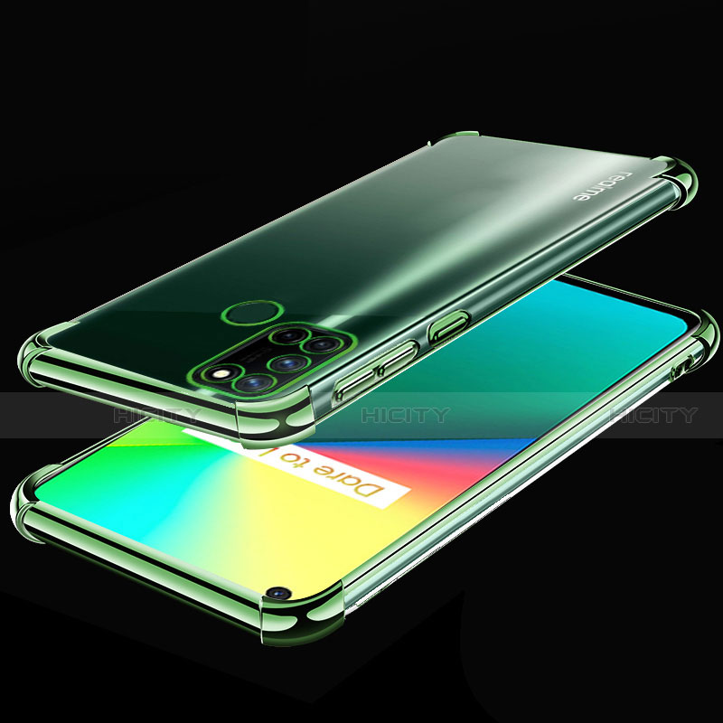 Realme C17用極薄ソフトケース シリコンケース 耐衝撃 全面保護 クリア透明 H01 Realme グリーン