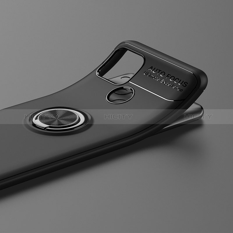 Realme C25用極薄ソフトケース シリコンケース 耐衝撃 全面保護 アンド指輪 マグネット式 バンパー SD1 Realme 