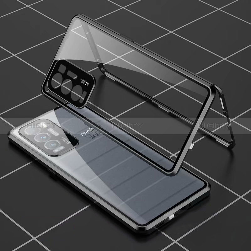 Realme GT Master Explorer 5G用ケース 高級感 手触り良い アルミメタル 製の金属製 360度 フルカバーバンパー 鏡面 カバー Realme 