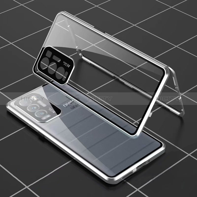 Realme GT Master Explorer 5G用ケース 高級感 手触り良い アルミメタル 製の金属製 360度 フルカバーバンパー 鏡面 カバー Realme 