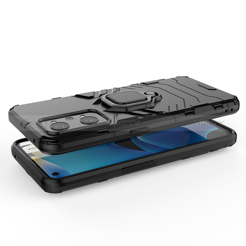 Realme GT Neo 3T 5G用ハイブリットバンパーケース プラスチック アンド指輪 マグネット式 Realme 