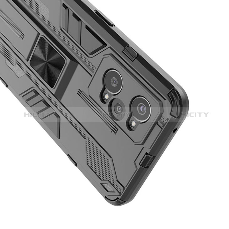 Realme GT Neo 3T 5G用ハイブリットバンパーケース スタンド プラスチック 兼シリコーン カバー マグネット式 KC3 Realme 