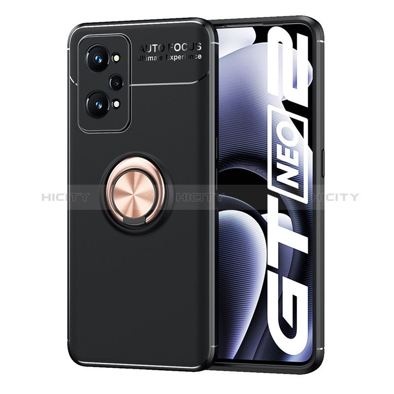 Realme GT Neo 3T 5G用極薄ソフトケース シリコンケース 耐衝撃 全面保護 アンド指輪 マグネット式 バンパー SD2 Realme 