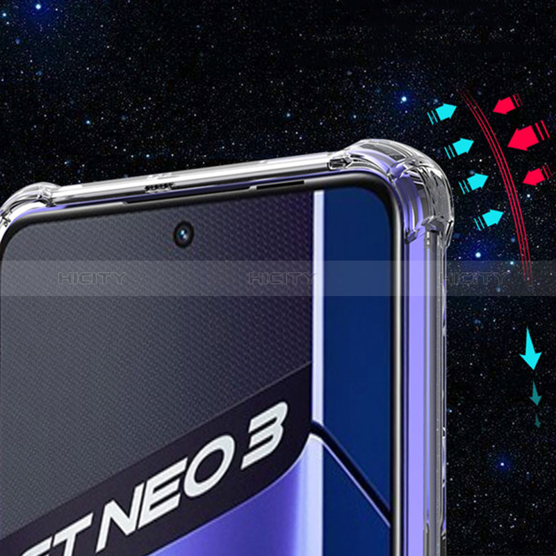 Realme GT Neo3 5G用極薄ソフトケース シリコンケース 耐衝撃 全面保護 クリア透明 カバー Realme クリア