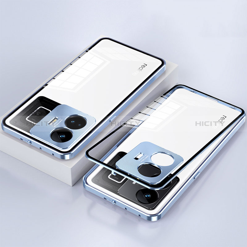 Realme GT Neo5 240W 5G用ケース 高級感 手触り良い アルミメタル 製の金属製 360度 フルカバーバンパー 鏡面 カバー Realme 