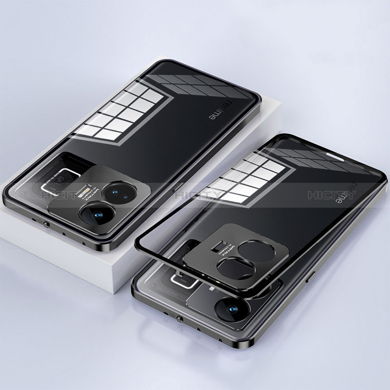 Realme GT3 5G用ケース 高級感 手触り良い アルミメタル 製の金属製 360度 フルカバーバンパー 鏡面 カバー Realme 