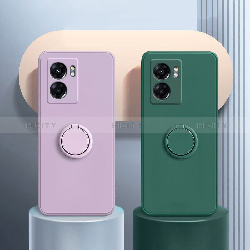 Realme Narzo 50 5G用極薄ソフトケース シリコンケース 耐衝撃 全面保護 アンド指輪 マグネット式 バンパー Realme 