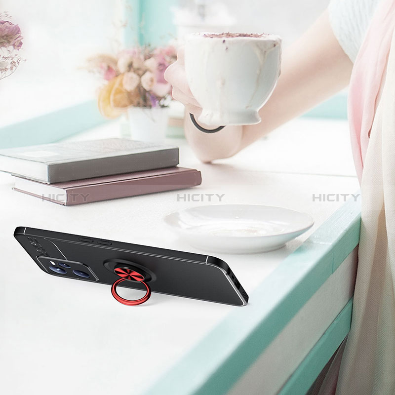 Realme Narzo 50A Prime用極薄ソフトケース シリコンケース 耐衝撃 全面保護 アンド指輪 マグネット式 バンパー SD1 Realme 