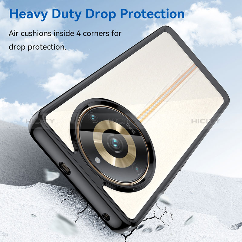 Realme Narzo 60 Pro 5G用ハイブリットバンパーケース クリア透明 プラスチック カバー J01S Realme 