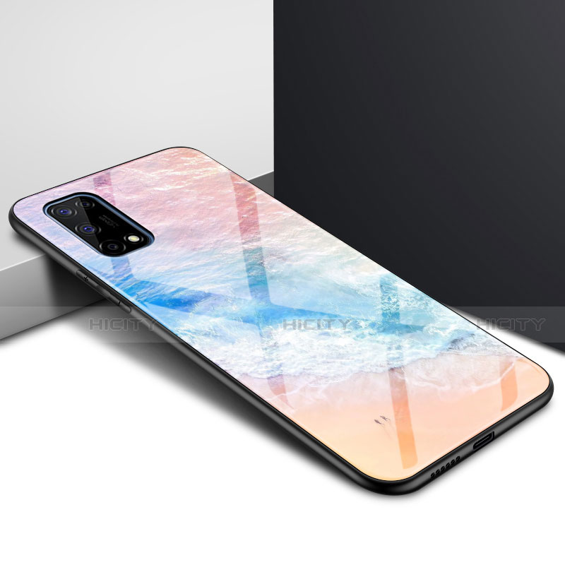 Realme Q2 Pro 5G用ハイブリットバンパーケース プラスチック 鏡面 カバー Realme カラフル