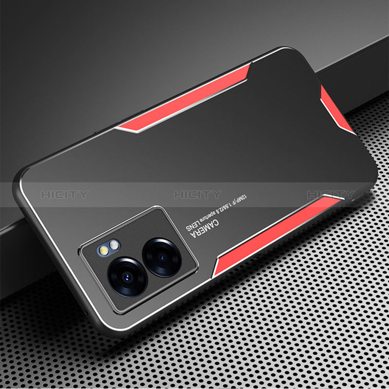 Realme V23 5G用ケース 高級感 手触り良い アルミメタル 製の金属製 兼シリコン カバー Realme 