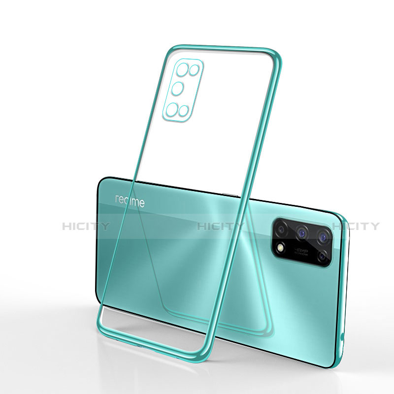 Realme V5 5G用極薄ソフトケース シリコンケース 耐衝撃 全面保護 クリア透明 H01 Realme グリーン