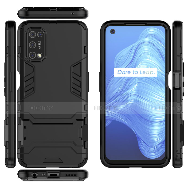 Realme V5 5G用ハイブリットバンパーケース スタンド プラスチック 兼シリコーン カバー A01 Realme 