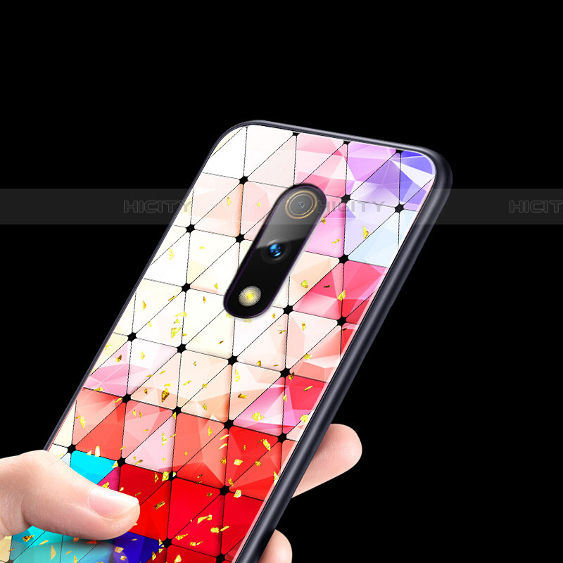 Realme X用ハイブリットバンパーケース プラスチック パターン 鏡面 Realme カラフル