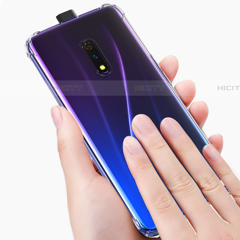 Realme X用極薄ソフトケース シリコンケース 耐衝撃 全面保護 クリア透明 T03 Realme クリア