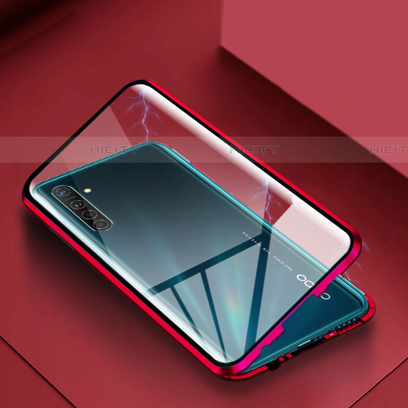 Realme X2用ケース 高級感 手触り良い アルミメタル 製の金属製 360度 フルカバーバンパー 鏡面 カバー Realme 